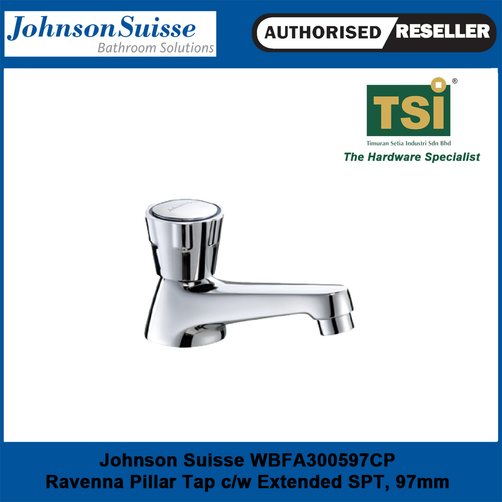 JOHNSON SUISSE Ravenna Pillar Tap C/W Extended Spout 97mm